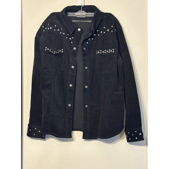 Angel Premium Jackets & Blazers - NWOT Angel + Premium Women's Black Corduroy Studded Jacket XL